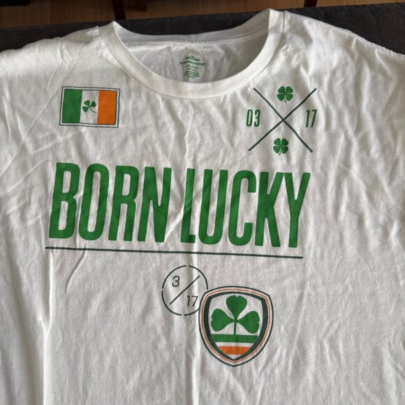 Men’s Born Lucky Tee 2XL - Picture 2 of 4
